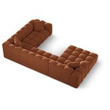 Cosmopolitan Design Kutna garnitura od šenila boja terakote (s desnim kutom/u obliku slova "U") Treno – | shoptok.hr