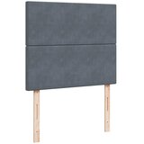 Box spring krevet s madracem tamnosivi 120 x 200 cm baršunasti | shoptok.hr