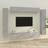  8-dijelni set TV ormarića siva boja betona konstruirano drvo | shoptok.hr