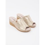 GOODIN Women's gold wedge flip-flops | shoptok.hr