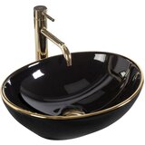 Rea Nadgradni umivaonik Sofia Black Gold Edge | shoptok.hr