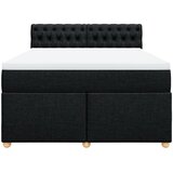  Krevet s oprugama i madracem crni 140x200 cm od tkanine | shoptok.hr