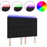  LED Naslonjač Črna 80 cm Tkanina, (22052457) | Shoptok.si