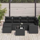  Sjedeća garnitura za vrt 7 kom. Crna poliratan 234.0 x 124.0 x 85 cm | shoptok.hr