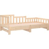 Izvlečna dnevna postelja 2x(90x190) cm trdna borovina, (20643547) | Shoptok.si