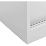 vidaXL Pisarniška omara z drsnimi vrati svetlo siva 90x40x90 cm jeklo | Shoptok.si