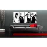  Ročno izdelana slika POP Art U2 in Black 4-delna (POP ART) Cene