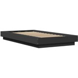 vidaXL okvir za krevet s led svjetlima crni 90 x 200 cm drveni | shoptok.hr