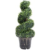 vidaXL Umetni pušpan spirala z loncem zelene barve 89 cm Cene