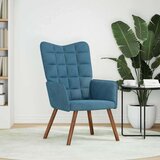 vidaXL Stol za sproščanje moder žamet | Shoptok.si