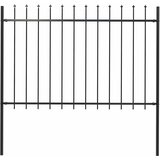  Vrtna ograda Woerden s vrhom koplja čelik 181x120 cm crna | shoptok.hr