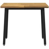  90 x 55 x 75 cm Čvrsto drvo akacije Bijela i crna Pravokutni - Bijela i crna 90 x 55 x 75 cm Četvrtasto | shoptok.hr