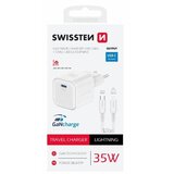 Swissten punjač za AC220, GaN, 35W, 1xUSB-C, 3A, bijeli + Lightning kabel Cijene