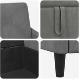  Set sofe s pohranom 2 kom. Tamnosiva Poliester | shoptok.hr