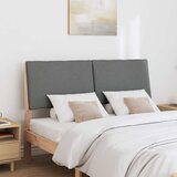  Tapecirani uzglavlje Tamno siva 140 cm Čvrsto borovo drvo | shoptok.hr