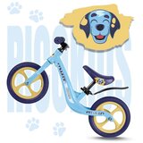 Ricokids FUNNU dječji bicikl bez pedala, plavo žuti | shoptok.hr