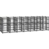 vidaXL Zunanji pasji boks jeklo 12,9 m² Cene