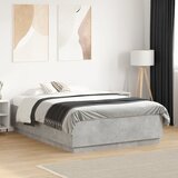 Furnova Posteljni okvir z LED lučkami betonsko siv 120x190 cm inž. les, (21934177) Cene