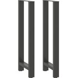  Noge za barski stol antracit boje 2 kom 40 x (110-111) cm čelik | shoptok.hr