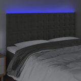  LED uzglavlje tamnosivo 200x5x118/128 cm baršunasto | shoptok.hr