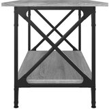 vidaXL Klubska mizica siva sonoma 80x45x45 cm inženirski les in železo | Shoptok.si