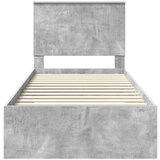  Okvir za krevet s uzglavljem Betonski sivi 90 x 200 cm | shoptok.hr