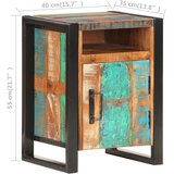  Noćni ormarić 40 x 35 x 55 cm od masivnog obnovljenog drva | Eponuda.com