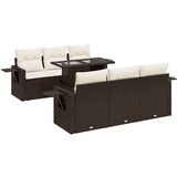  7-dijelni set vrtnih sofa od poliratana s jastucima smeđi | shoptok.hr