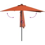  Vrtni dežnik Terakota 294 x 150 x 223 cm Poliester in jeklo, (5000160785) | Shoptok.si