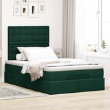  Okvir za krevet s madracima tamnozeleni 120x190 cm baršunasti | shoptok.hr