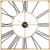 Ambia Home STENSKA URA črna, zlate barve | Shoptok.si