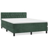 The Living Store Box spring postelja z vzmetnico temno zelen 140x190 cm žamet - Box Spring Postelja, (21491082) | Shoptok.si