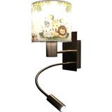 Brilagi LED fleksibilna lampa BOBO 1xE27/25W/230V + LED/3W, mat, hrom/bela/zelena/džungla | Eponuda.com