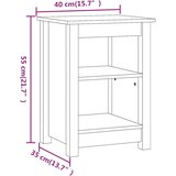  Noćni ormarići 2 kom sivi 40x35x55 cm od masivne borovine | shoptok.hr