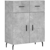  Visoka komoda siva betona 69,5x34x180 cm od konstruiranog drva Slike