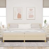  Krevet s uzglavljem s madracem Krem 200x200 cm Tkanina | shoptok.hr