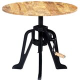  Bočni stolić od masivnog drva manga i željeza 60 x (46 - 63) cm | shoptok.hr