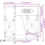 vidaXL Nočna omarica sonoma hrast 41 x 31 x 51 cm Konstruiran les | Shoptok.si