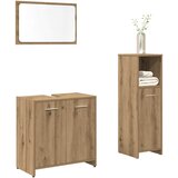 Maison Chic Kopalniška garnitura - Kopalniški sestavi 3-delna artisan hrast inženirski les, (21787136) | Shoptok.si