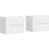  The Living Store Stenska nočna omarica 2 kosa bela 45x30x35 cm - Stenska Omarica, (21496406) | Shoptok.si