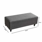 Atelier Del Sofa Kanabe Flavia, 120 x 50 x 40 cm, siva | Eponuda.ba