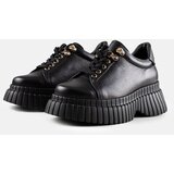 Gemre Black leather platform sneakers Karino | Shoptok.si