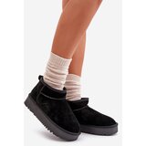 Boto Women's Suede Snow Boots On Platform Black Nereviana | ePonuda.com