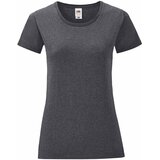 Fruit Of The Loom Iconic Grey Women's T-shirt in combed cotton Cene