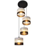  Luster na sajli HELEN 4xE27/15W/230V crna/siva/zlatna | Eponuda.com