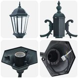 Lampa za vrt na postolju 2-lampe E27 Zelena 220 cm Aluminij | shoptok.hr