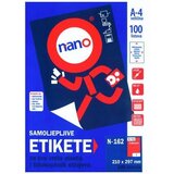 NANO Etikete za laserske i ink-jet pisače , N-162, 210x297 mm, crvene, 100/1 | shoptok.hr