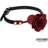LATETOBED BDSM Line Breathable Ball Gag with Rose Cene
