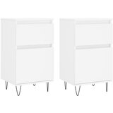 Maison Chic Komoda - Predalnik 2 kosa bela 40x35x70 cm inženirski les, (21720444) | Shoptok.si