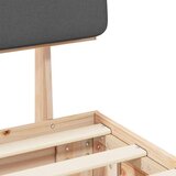  Krevetni okvir s tapiciranim uzglavljem Tamno siva 150 x 200 cm | shoptok.hr